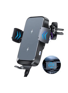 Buy Wireless Car charge Qi Fast Charging, Wireless Charger Car Mount Car Vent Wireless Phone Charger Fast Charge Car Mount Compatible with iPhone 15 14 13 12 11 Plus Pro Pro Max etc Series Samsung Series in UAE