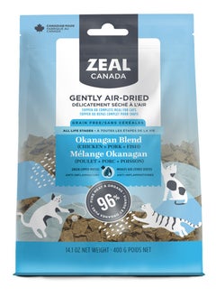 Buy Zeal Gently Air-Dried Okanagan blend(Fish, Chicken, and Pork) Recipe for Cats 14oz/400g in UAE