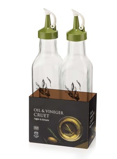 Buy 2 Pcs Glass Oil Bottle  Set in Saudi Arabia