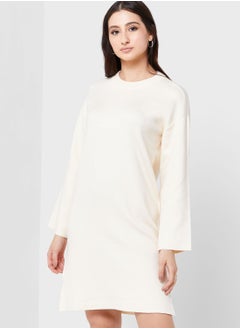 Buy Round Neck Knitted Dress in UAE