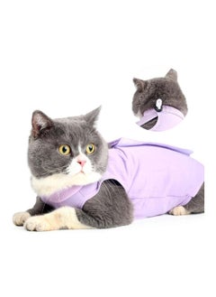 Buy Cat Recovery Suit Professional With Avoid Licking For Surgical Abdominal Wounds Soft Breathable Home Indoor Pet Clothing E collar Alternative Cats Dogs L in UAE