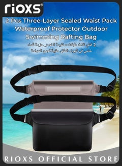 Buy 2 Pcs Three-Layer Sealed Waist Pack Waterproof Protector Outdoor Swimming Rafting Bag away From Water Perfect for Travel  Boating Kayaking Camping Beach in UAE