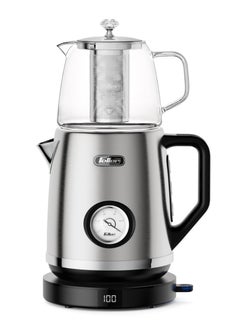 Buy Feller Germany, Retro Style 1.7L 2-in-1 Stainless Steel Tea Maker+Kettle, 2200W, 85/95/100°C Adjustable Touch-Sensitive Temp Setting,LED Display, TS290, (Stainless Steel) in UAE