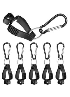 اشتري 6 Pack Glove Clips for Work Glove Holders,Glove Belt Clip With Metal Carabiners,Easy to Wear Glove Clip, Tools, & Towel Holder, Ideal for Men Safety Construction Worker Guard Labor في السعودية