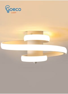 Buy 24W Spiral Ribbon Shape LED Ceiling Light Warm White Light 3000K in UAE