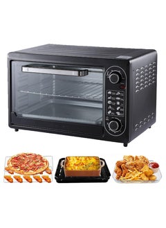 Buy Electric Oven,Oven Machine 22L 220V 1000W,30 min timer and auto-shutoff,Heating Elements,Thermostat,Includes Backing Pan and Rack (Black 48 litres) in Saudi Arabia