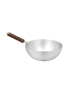 اشتري Royal Cuisine Metal Finish Cooking Wok No 11 Size 28 Cm With Wooden Handle Original Made In Pakistan في الامارات