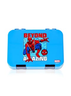 اشتري Marvel Beyond Amazing Spider Man 6/4 Compartment Convertible Bento Tritan Lunch Box - Blue في السعودية