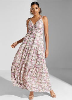 اشتري Floral Print Tiered Dress في الامارات