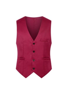 اشتري Professional Groomsman Ceremony VestWine Red-single vest Wine Red-single vest في السعودية