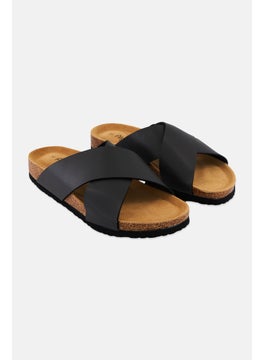 Buy Men Slip On Cork Sandals, Dark Grey in Saudi Arabia