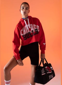 Buy Woman NBA Chicago Bulls Licenced Hooded Knitted Sweatshirt in UAE