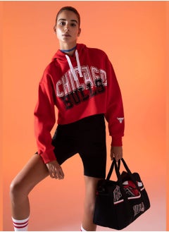 Buy Woman NBA Chicago Bulls Licenced Hooded Knitted Sweatshirt in UAE