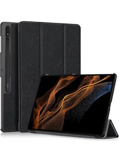 Buy Protective Flip Case For Samsung Galaxy Tab S9 Ultra With Trifold Stand Auto Wake Sleep Shockproof Cover in UAE