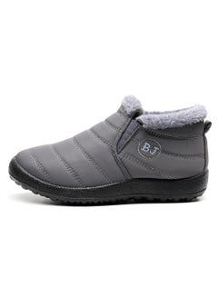 Buy Ankle Boots Thermal Slip On Casual Footwear for Women Grey in UAE