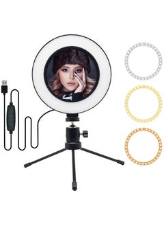 اشتري COOLBABY LED Ring Light 6" with Tripod Stand & Phone Holder for Live Streaming & YouTube Video في الامارات