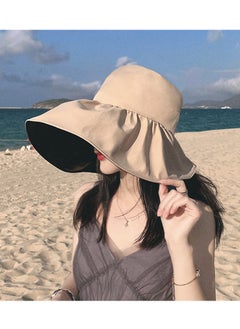 Buy New Large Brim Black Rubber Sunshade Sun Hat in UAE