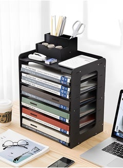 Buy File Box 7 Tiers White File Organizer Paper Sorter File Paper Organizer for Desk Desktop Paper Storage in Saudi Arabia