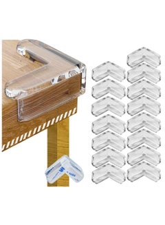 Buy 16 Pack Safety Edge Corner Protector Set, Clear Baby Proofing Guards, Tables, Furniture, Soft Silicone Bumper Strip with Round Child Edge Protector for Cabinets in Saudi Arabia