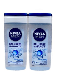 Buy Men Shower Gel, Pure Impact Purifying and Minerals ,   2 x 250ml in UAE