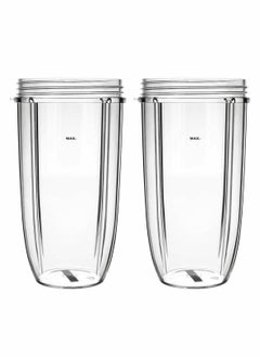 Buy Juicer Cups for NutriBullet Replacement Parts 600w 900W 18OZ 24OZ 32OZ Clear Mugs Blender Juicer Mixer. Clear, Upgraded Material, Pack of 2 in UAE