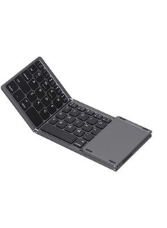 Buy USB Wired Keyboard, Ultra‑Thin Bluetooth Keyboard Ergonomic Foldable Keyboard Dual‑Mode Bluetooth 3.0 Rechargeable Fingerboard with TouchPad (Black) in Saudi Arabia
