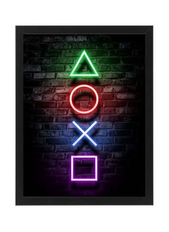 Buy Triangle Square Circle X Digital Neon Wall Art Poster Frame in Egypt