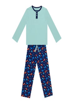 Buy Greentreat Boys Organic Cotton Loungewear Set in Saudi Arabia