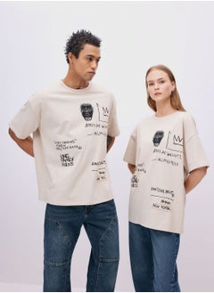 Buy Oversize Fit Jean-Michel Basquiat Lisanslı  Crew N in UAE