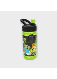 Buy Stor Minecraft Sports Water Bottle with Straw and Built-in Handle 410ml in Egypt