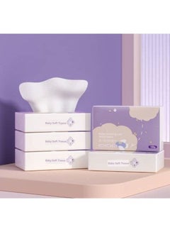 Buy Baby Moisturizing Tissue Newborn Baby Hand & Mouth Dedicated Super Soft Paper Extraction Cream Cloud like Soft Tissue 100pcs / pack in UAE