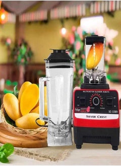 Buy Juicer Blender 2 in 1 High Speed 4500W with 6 Titanium Stainless Steel Blades Perfect for Smoothies Frozen Desserts Hot Soups and Nut Grinding in UAE