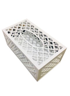 Buy Tissue Box Wooden Napkin Holder Tissue Cash Decorative Paper Dispenser in UAE