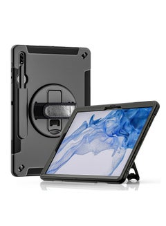 Buy Shockproof Tablet Case Cover For Samsung Galaxy Tab S9 Ultra Black in Saudi Arabia