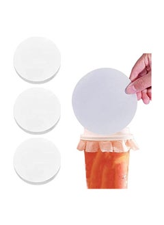 Buy 500 Pcs Cup Sealing Film Paper Leak-proof Cup Cap Disposable Coffee Cup Lids Cup Sealer Film Liners Round Sealing Paper Pads Spill Proof Paper for Drink in UAE