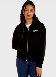 Buy Zip Through Knitted Hoodie in UAE