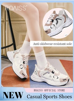 Buy Women Sports and Leisure Shoes Thick Sole Round Toe Medium Heel Low Top Mesh in Saudi Arabia