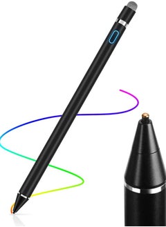 Buy Stylus Pens for Touch Screens, 1.45mm High Precision and Sensitivity Point IPad Pencil Fine Point Active Smart Digital Pen for Tablet Work at iOS and Android Touch Screen (Black) in UAE