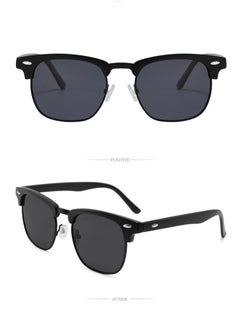 اشتري Unisex Polarized Sunglasses Classic Half Frame UV Protection - Black/Grey في السعودية