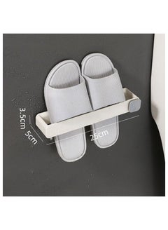 اشتري 3PCS Wall-Mounted Bathroom Shoes Rack White29x5x3.5cm في السعودية