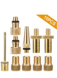 Buy 10-Piece Bike Valve Adapter Set in UAE