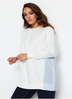 اشتري Ecru Woven Piece Oversized Knitted Tunic TCTSS23UK00092 في مصر