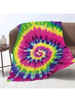 Buy Rainbow Tie Dye Painting Blanket, Soft Flannel Throw Blanket Suit All Season Cozy Lightweight Blanket for Kids Girls Boys Travel Camping Picnic for Room Sofa Unique Gifts for Adults 50"x60" in UAE