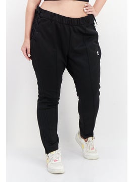 اشتري Women Plus Size Drawstring Outdoor Sweatpants, Black في الامارات