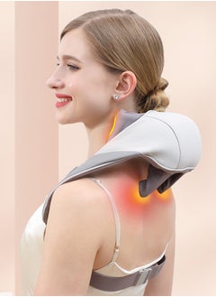 اشتري Mini Kneading Neck Massager Shoulder And Neck Hot Compress Massager Trapezius Massage Free Hands في السعودية