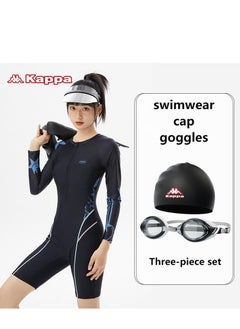 Buy Women's Summer Swimwear With Swimming Goggles and A Swimming Cap in UAE