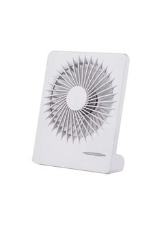 اشتري Portable USB Fan, 3 Speeds Adjustable USB Powered Personal Fan, Strong Wind Ultra Quiet Small Desk Fan 220° Tilt for Home Office Desktop White في الامارات