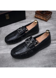 اشتري Doug Shoes Men's Summer New Anti-velvet Frosted Leather Shoes Lazy Slip-on Youth Business Driving Trendy Shoes في السعودية