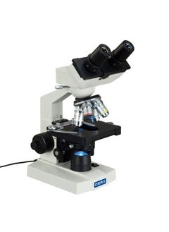 Buy 40X-2500X Lab Binocular Biological Compound LED Microscope with 3D Mechanical Stage and Coaxial Coarse/Fine Focusing Knob in UAE