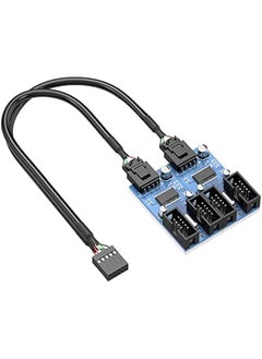 Buy 9pin USB Header Male 1 to 4 Female Extension Card USB 20 Splitter Cable Connector for Mboard Adapter Port Multiplier for CPU WiFi Receiver Fans and RGB Light … in Saudi Arabia